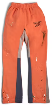 Gallery Dept. Hand Painted Flared Sweats - Orange