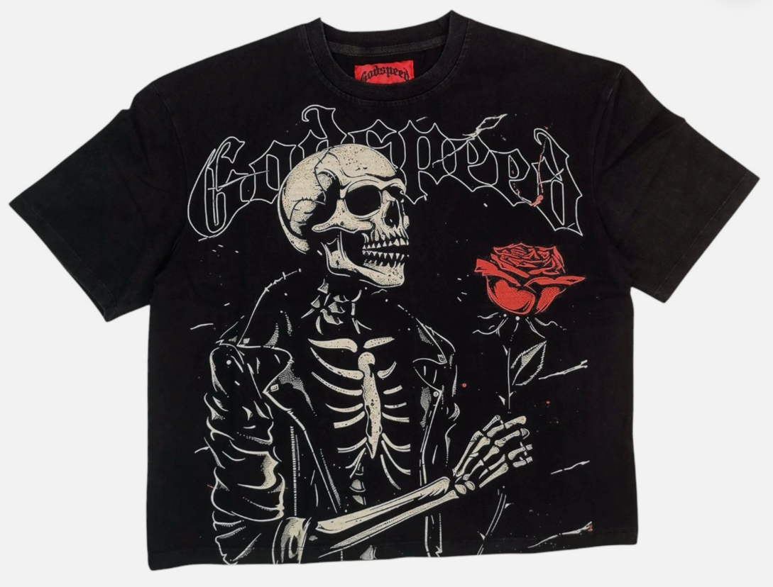 Godspeed Valentine Tee Black