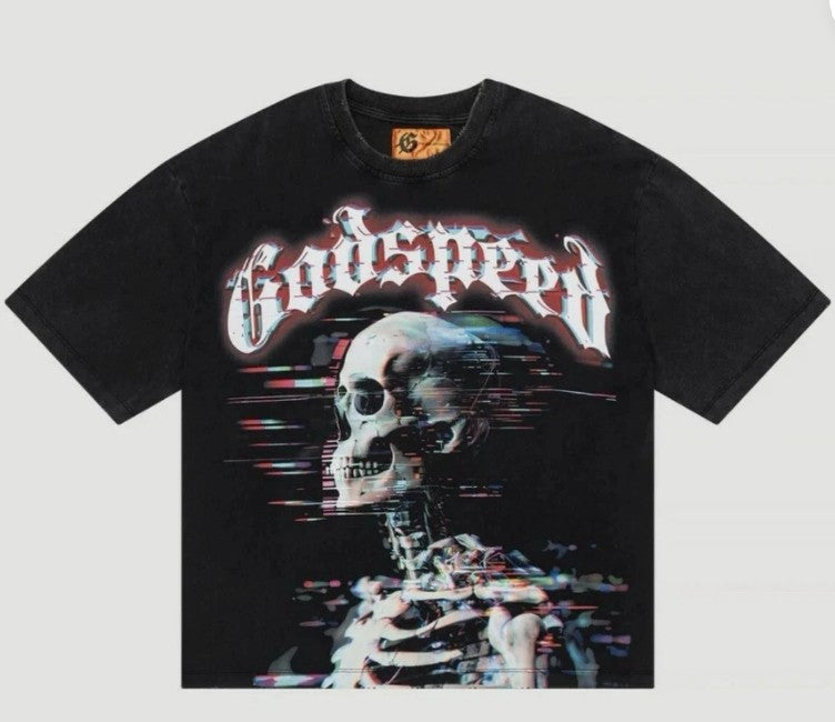 Godspeed Glitchy Tee Black