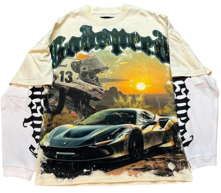Godspeed Sunset Drift L/S Tee Cream