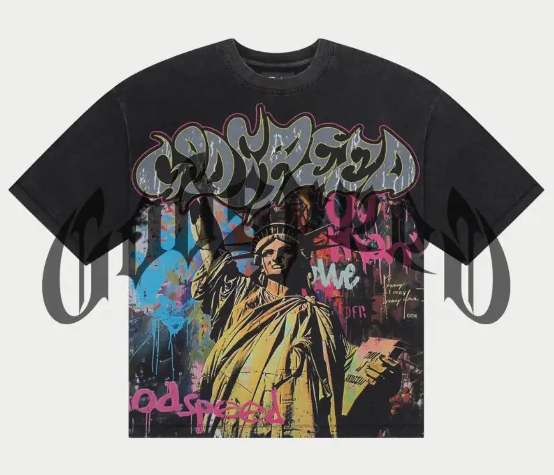 Godspeed New York Vandal Tee Black