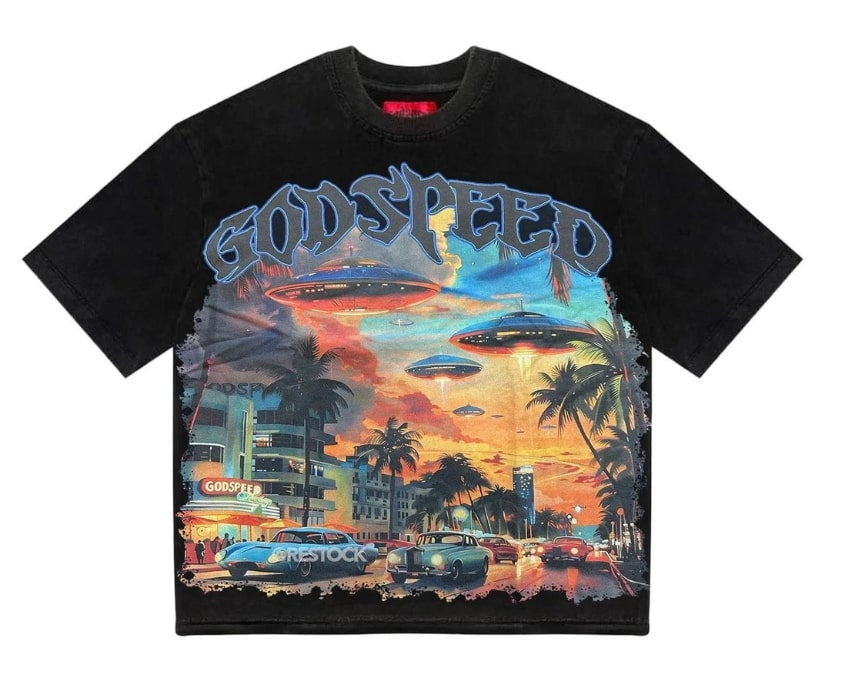 Godspeed Miami UFO Tee Black