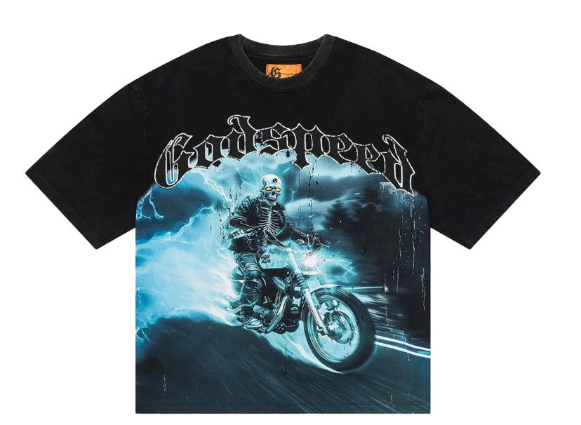 Godspeed Blu Flame Tee Black