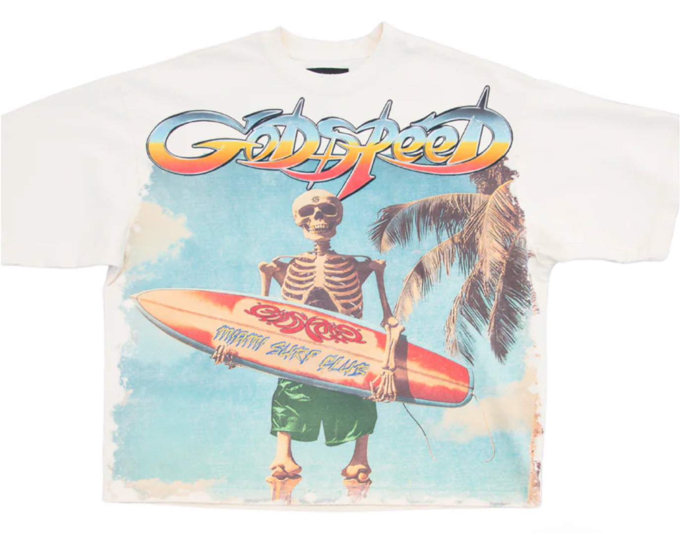 Godspeed Miami Surf Club Tee Cream