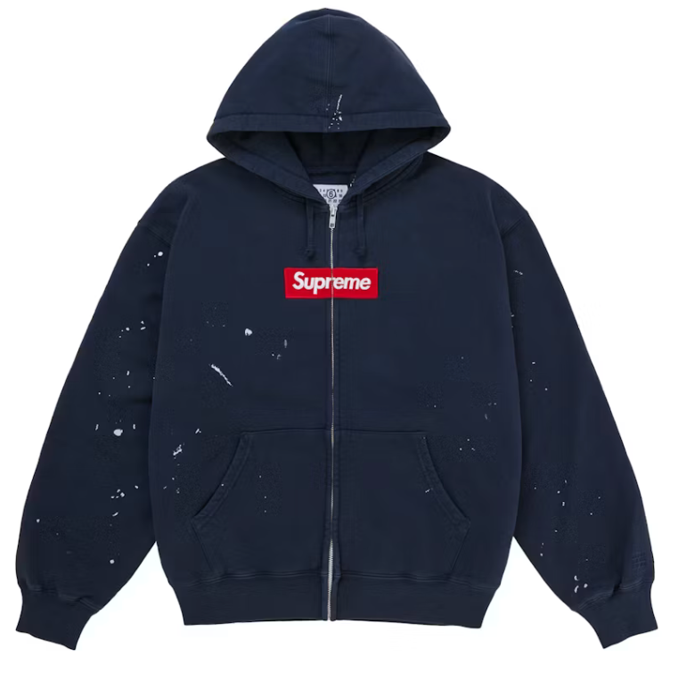 Supreme MM6 Maison Margiela Box Logo Zip Navy