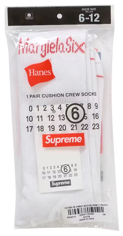 Supreme x Margiela Socks White